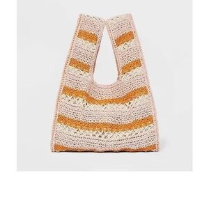 Striped Crochet Tote Handbag - Wild
Fable